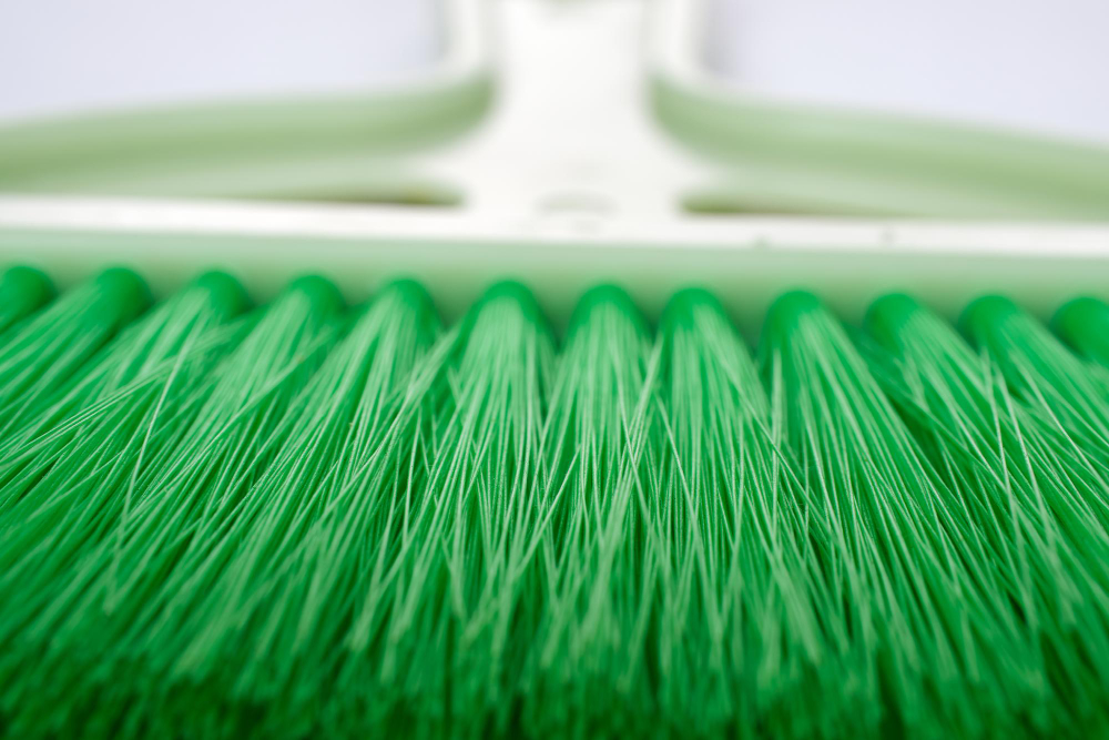 Cerdas de uma escova industrial