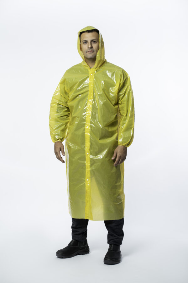 Kit Capa de Chuva Polietileno Amarela