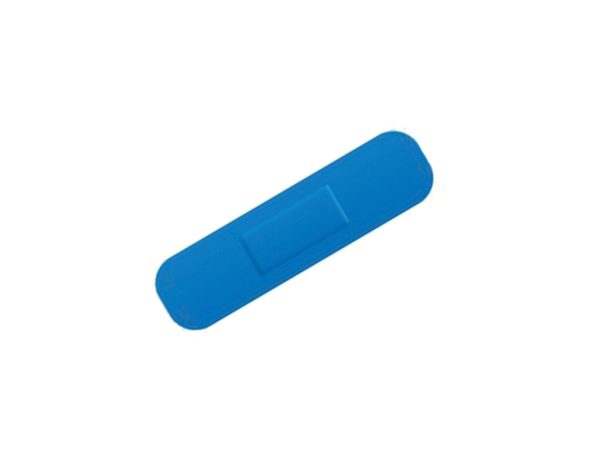 Curativo Adesivo Detectável Azul Simples 72x19mm Pacote Com 100 Unidades - P0158-2