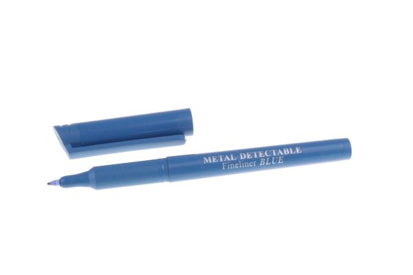 Marcador Permanente Corpo Azul Detectável e Traçado Fino - P0377
