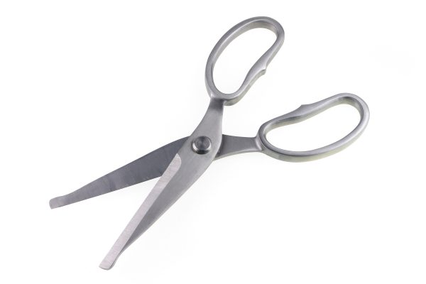 Tesoura Em Aço Inox Detectável Cor Cinza 22cm - P0666