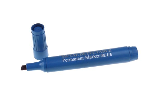 Marcador Permanente Azul Detectável de Tinta Azul Ponta De Cinzel - P1784-2-2