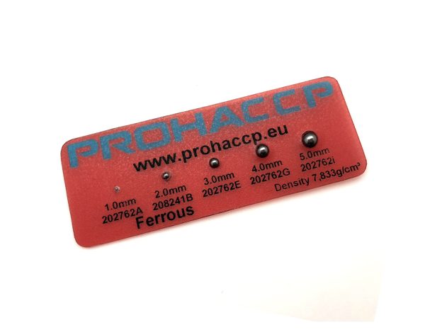 Corpo de Prova Detectável em Raio-X 5 Esferas 95x35mm Vidro - P1954