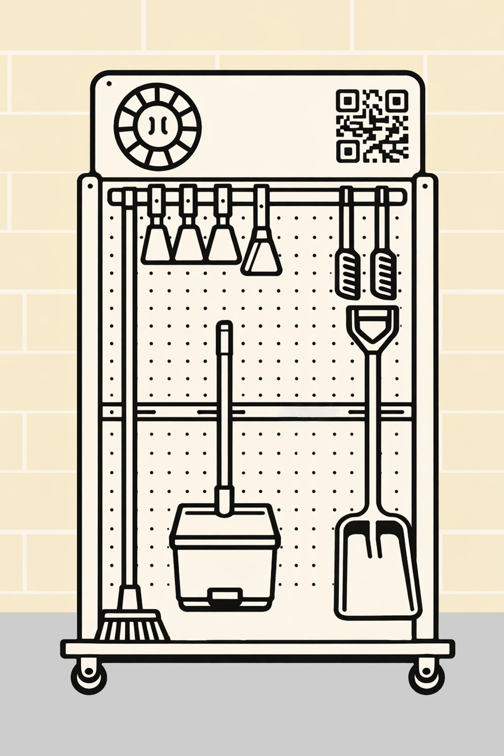 Tipo Móvel (estrutura em aço inox com rodinhas)