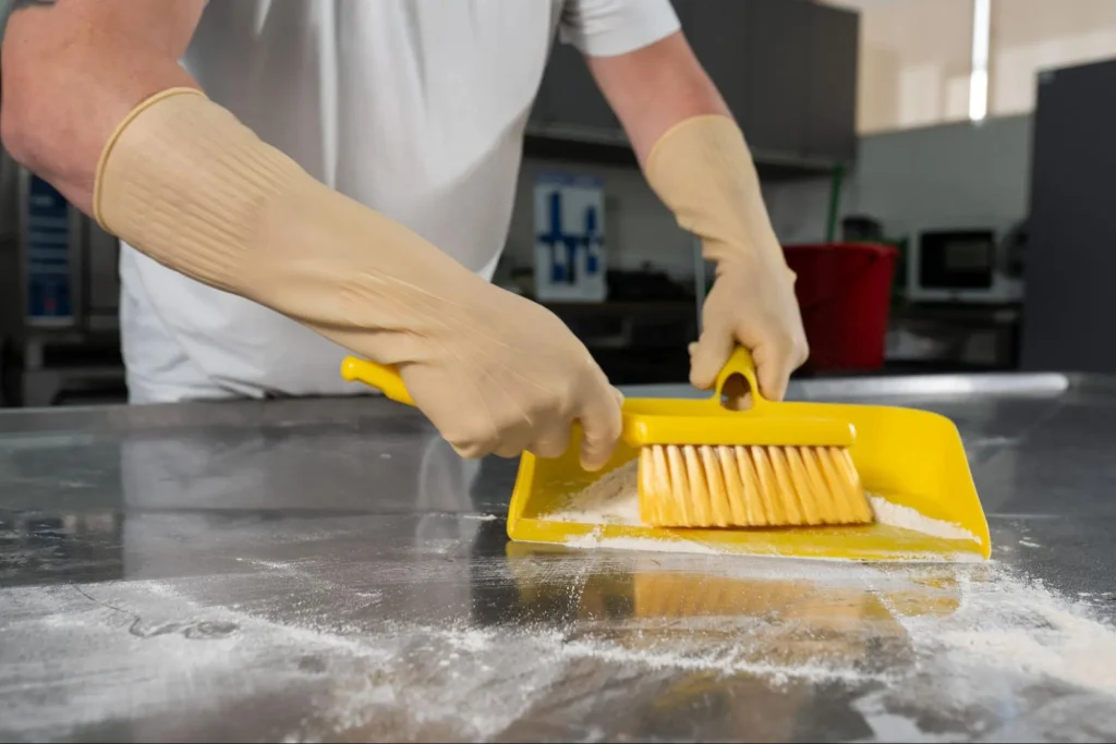 utensílios brasmo seguindo o código das cores sendo utilizados para a gestão de resíduo industrial